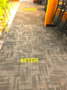 Progress Shot Carpet Cleaning